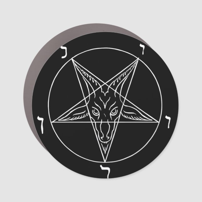Sigil of Baphomet Car Magnet (Front)