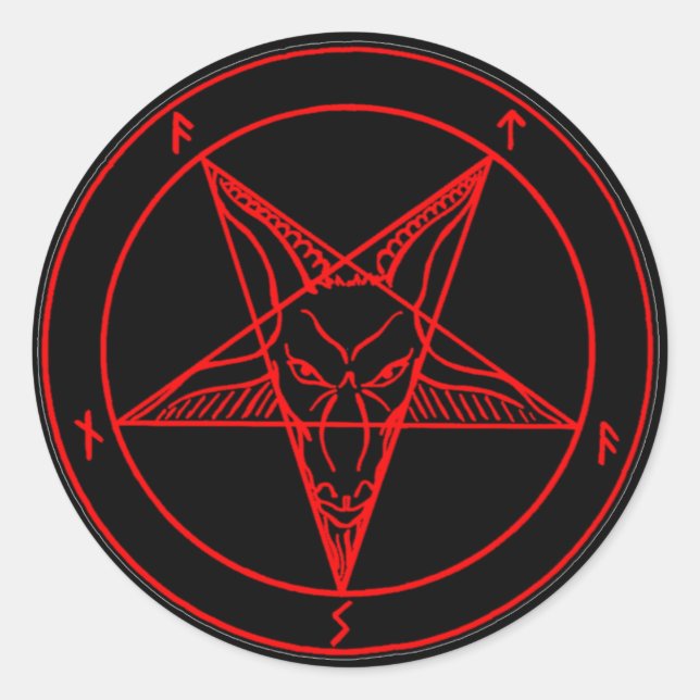 SIGIL of BAPHOMET Classic Round Sticker (Front)