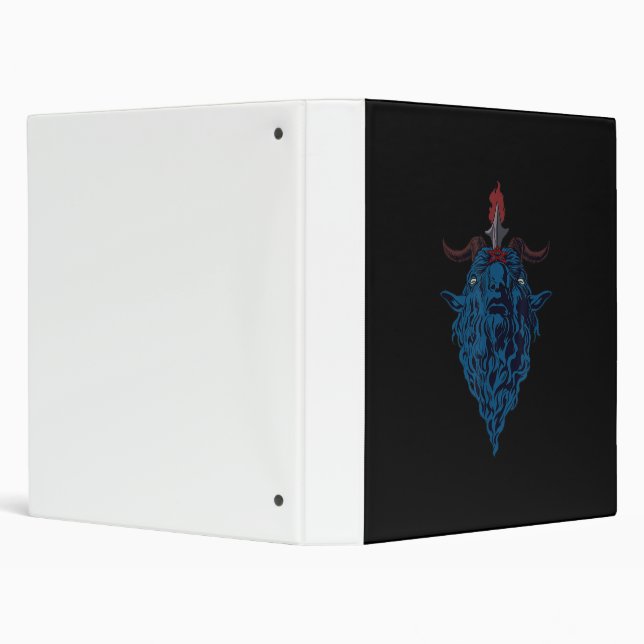 Sigil Of Baphomet Goat Of Mendes Satan Dark Goth 3 Ring Binder (Background)