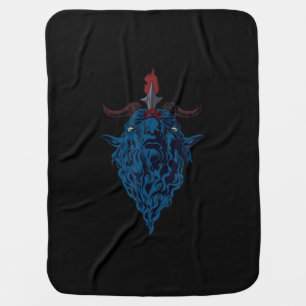 Sigil Of Baphomet Goat Of Mendes Satan Dark Goth Baby Blanket