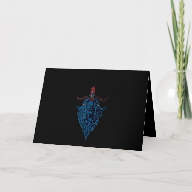 Sigil Of Baphomet Goat Of Mendes Satan Dark Goth Card (Front)