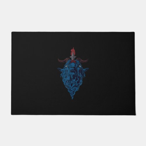 Sigil Of Baphomet Goat Of Mendes Satan Dark Goth Doormat