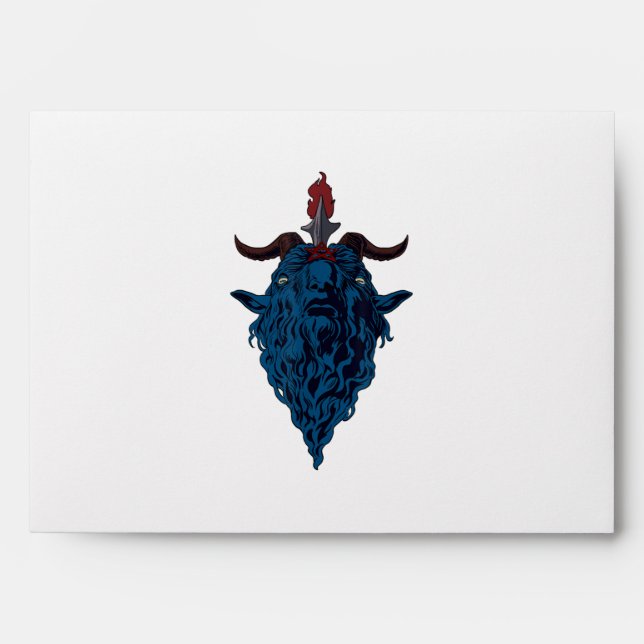 Sigil Of Baphomet Goat Of Mendes Satan Dark Goth Envelope (Front)