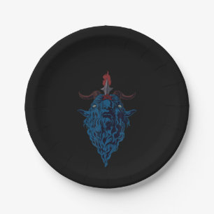 Sigil Of Baphomet Goat Of Mendes Satan Dark Goth Paper Plates