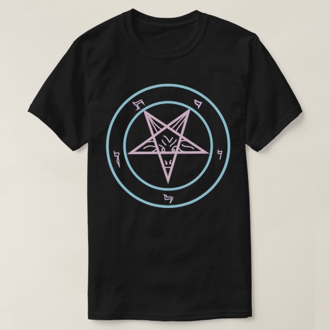 Sigil of Baphomet Pastel Goth Occult Harajuku Yami T-Shirt (Design Front)