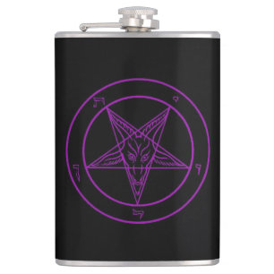 Sigil Of Baphomet (Purple) Hip Flask