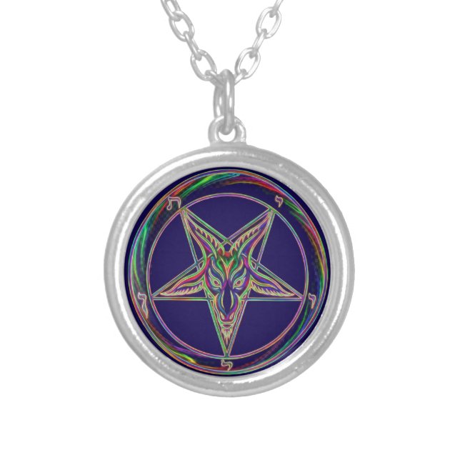 Sigil of Baphomet Silver Plated Necklace (Front)
