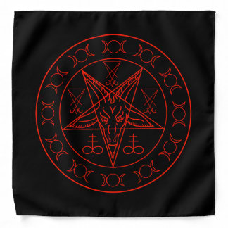 Sigil of Baphomet triple moon and sigil of lucifer Bandana