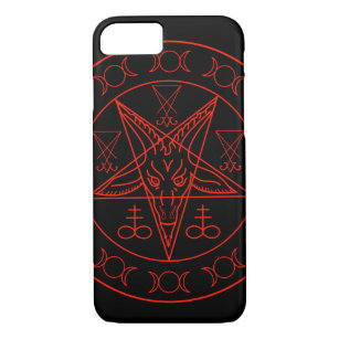Sigil of Baphomet triple moon and sigil of lucifer iPhone 8/7 Case