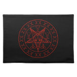 Sigil of Baphomet triple moon and sigil of lucifer Cloth Placemat