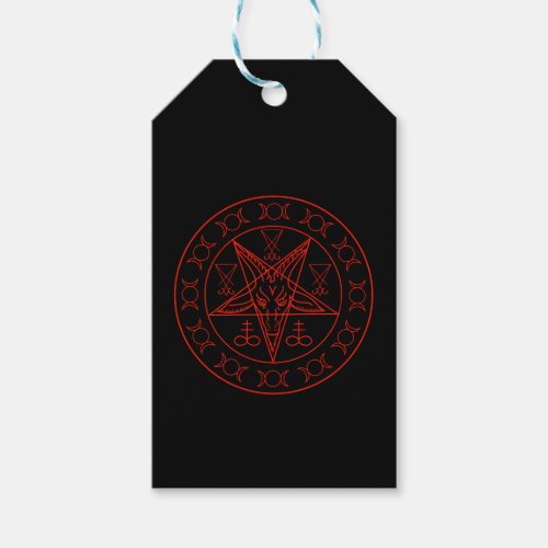 Sigil of Baphomet triple moon and sigil of lucifer Gift Tags