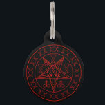 Sigil of Baphomet triple moon and sigil of lucifer Pet ID Tag<br><div class="desc">Sigil of Baphomet triple moon and sigil of lucifer

Red Baphomet Pentagram,  baphomet goat,  goth gifts for him,  goth gifts for her,  Satanic feminist church of satan spells,  witchery,  witchcraft</div>