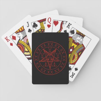 Sigil Of Baphomet Triple Moon And Sigil Of Lucifer Playing Cards by ShawlinMohd at Zazzle