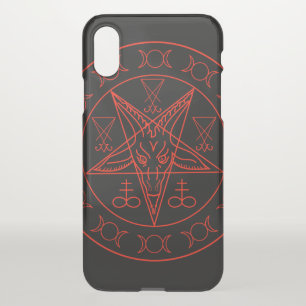 Sigil of Baphomet triple moon and sigil of lucifer iPhone X Case