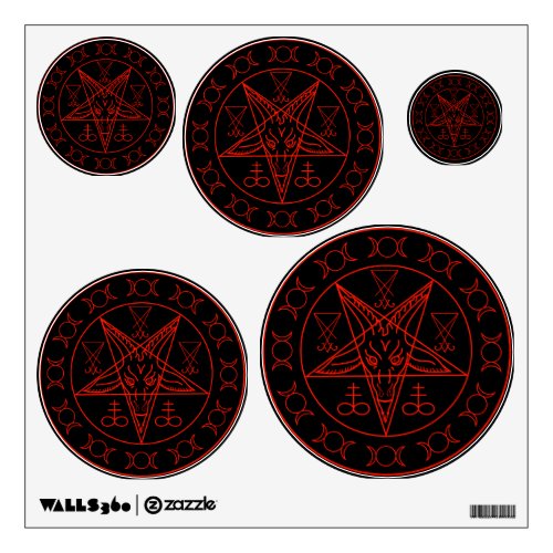 Sigil of Baphomet triple moon and sigil of lucifer Wall Decal
