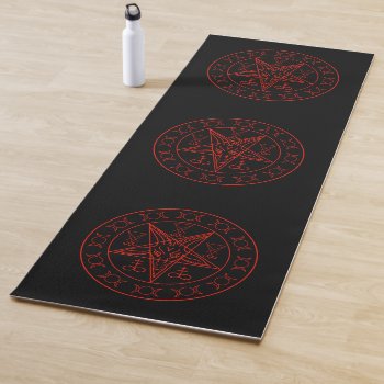 Sigil Of Baphomet Triple Moon And Sigil Of Lucifer Yoga Mat by ShawlinMohd at Zazzle