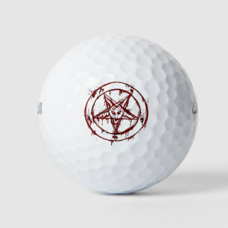 Sigil of Baphomet with Goat Head Golf Balls