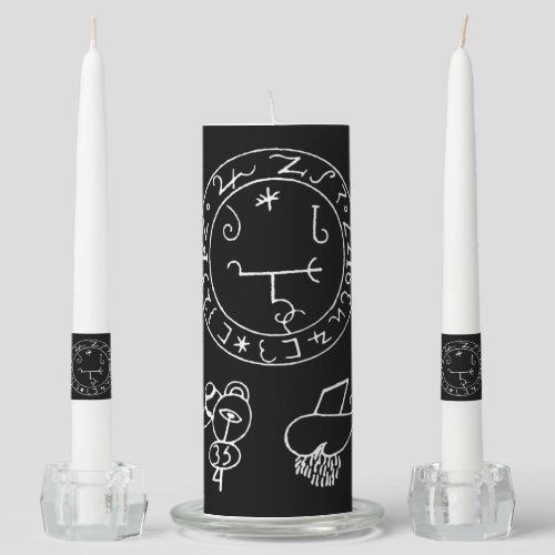 Sigil Of Beelzebub from Grimorium Verum Unity Candle Set