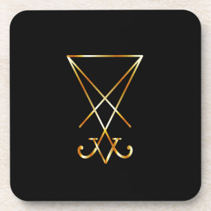 Sigil of Lucifer- A symbol of satanism Beverage Coaster