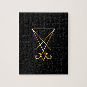 Sigil of Lucifer- A symbol of satanism Jigsaw Puzzle