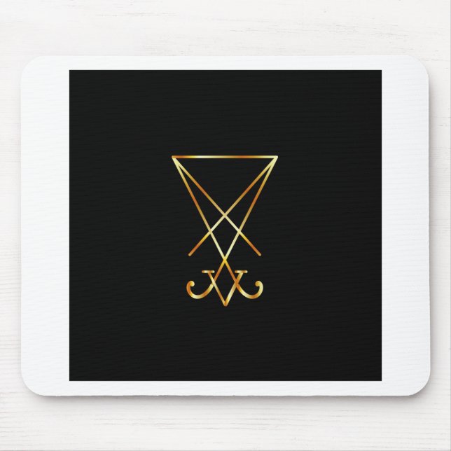 Sigil of Lucifer- A symbol of satanism Mouse Pad (Front)