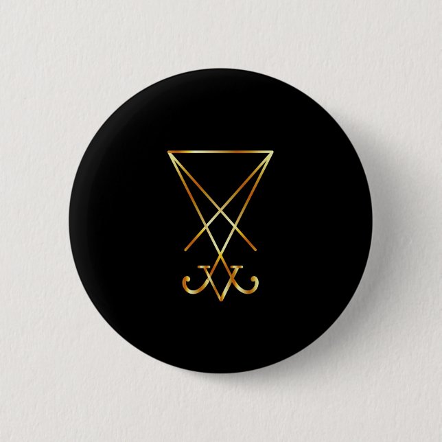 Sigil of Lucifer- A symbol of satanism Pinback Button (Front)
