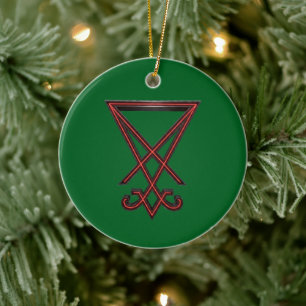 Sigil of Lucifer Ceramic Ornament