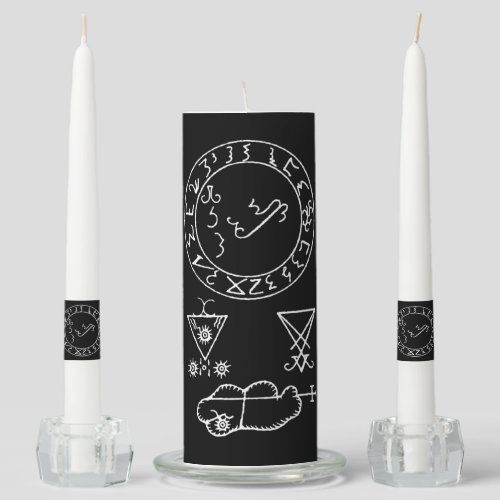 Sigil Of Lucifer from Grimorium Verum Unity Candle Set