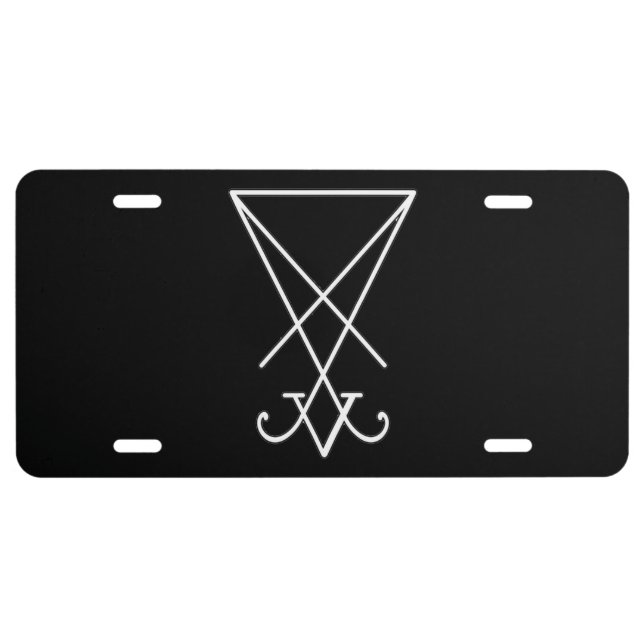 Sigil of Lucifer License Vanity Plate (Front)