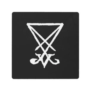 Sigil of Lucifer Metal Wall Art, 8" x 8" Print