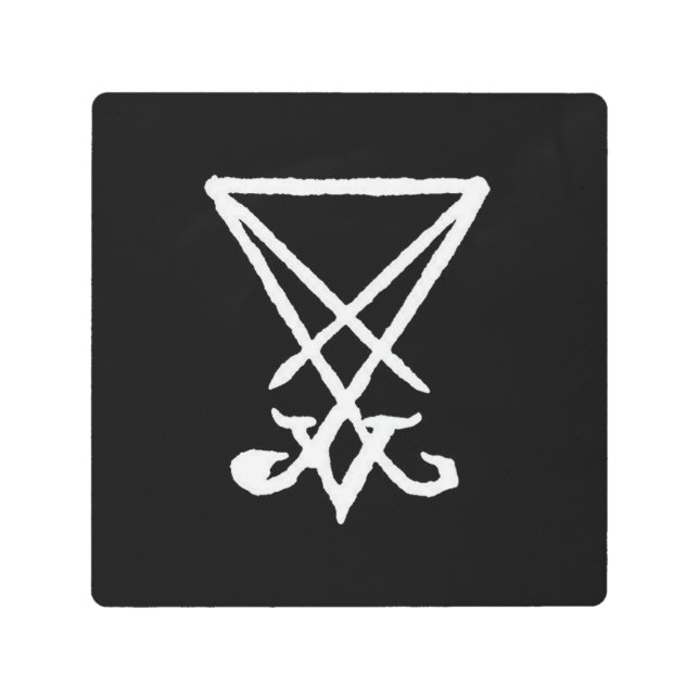 Sigil of Lucifer Metal Wall Art, 8" x 8" Print (Front)