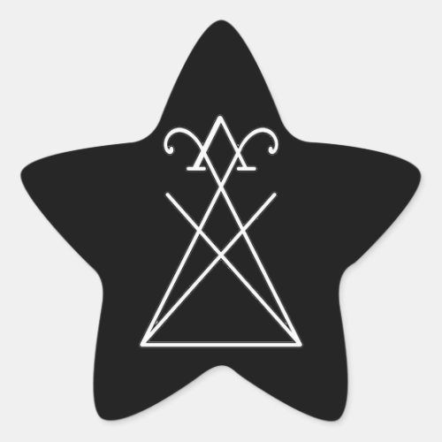 Sigil of Lucifer Morningstar Star Shaped Sticker