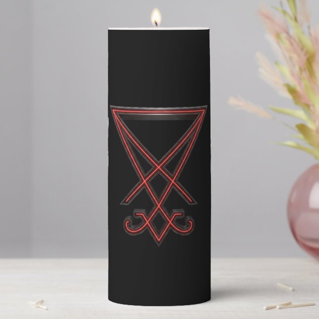 Sigil of Lucifer Pillar Candle (In Situ)