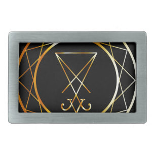 Sigil of Lucifer Rectangular Belt Buckle