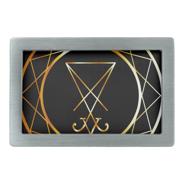 Sigil of Lucifer Rectangular Belt Buckle (Front)