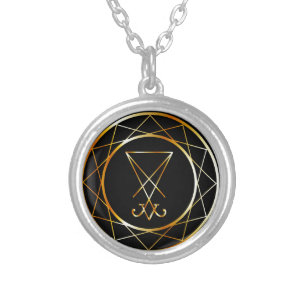 Sigil of Lucifer Silver Plated Necklace