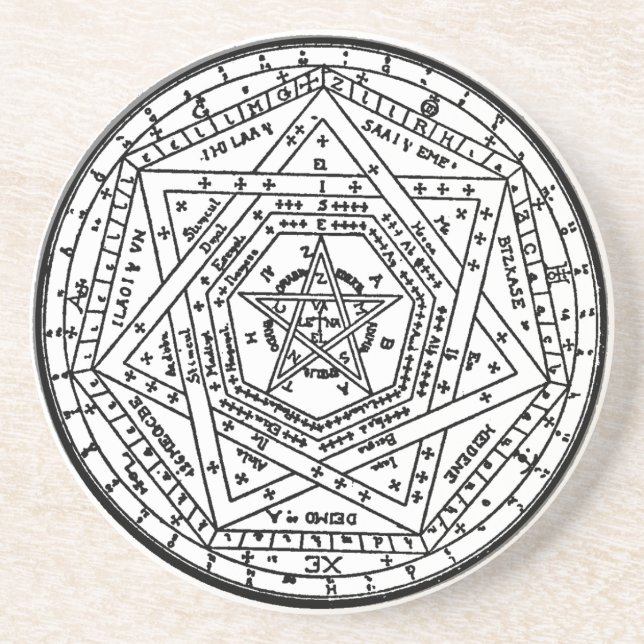 Sigillum Dei Aemeth (The sigil of Dei Ameth, Seal Drink Coaster (Front)