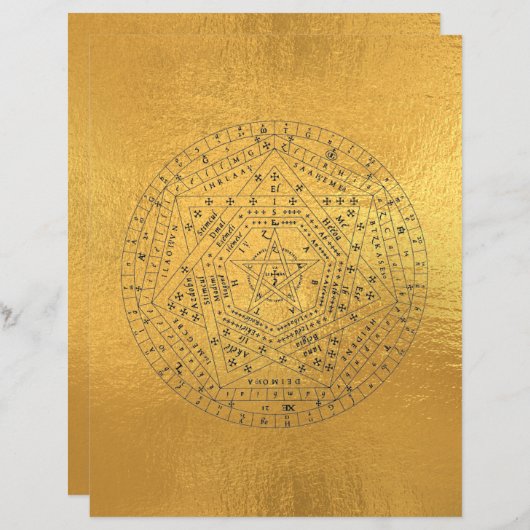 Sigillum Dei Seal of God Angelic John Dee Diagram (Front/Back)