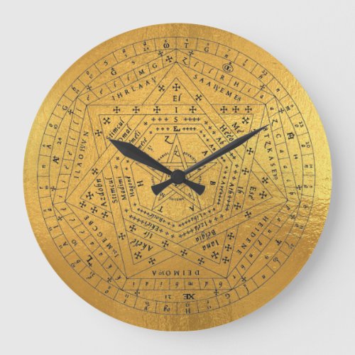 Sigillum Dei Seal of God Angelic John Dee Diagram Large Clock