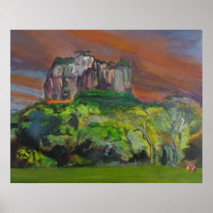 Sigiriya Lion Rock – Vibrant Sri Lanka Poster