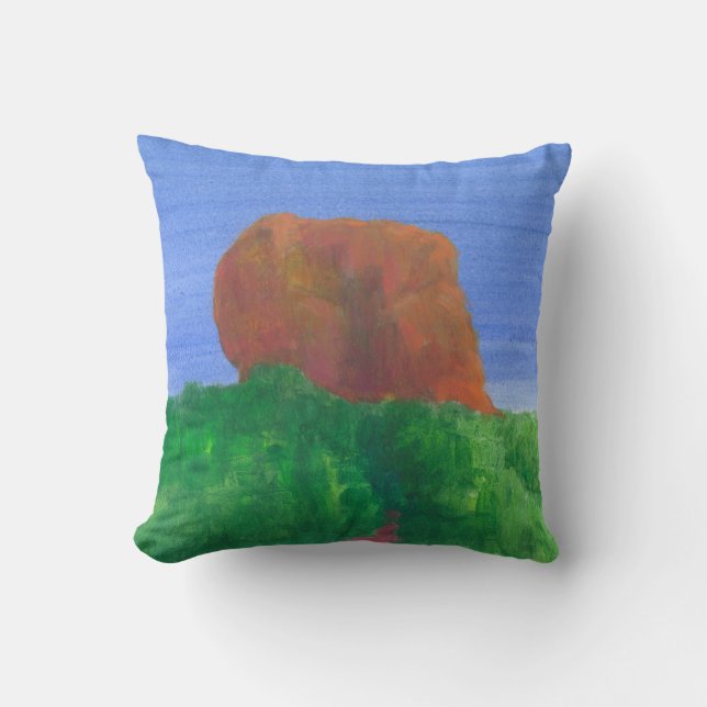Sigiriya Rock Throw Pillow (Front)