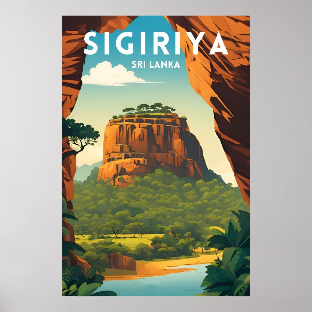 Sigiriya Traditional Travel Poster (Front)
