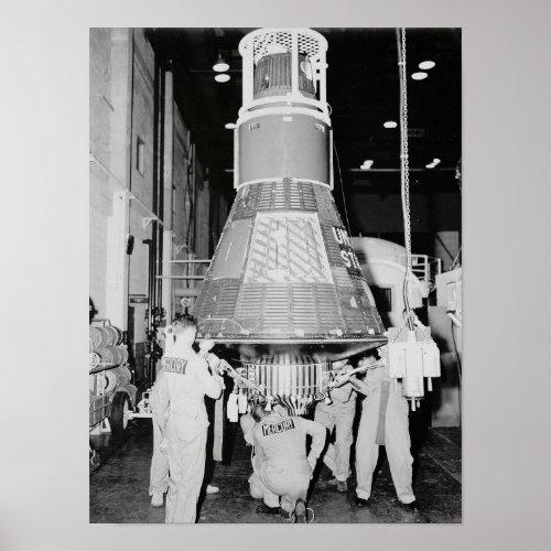 Sigma 7 Mercury Atlas 8 Spacecraft Poster