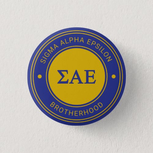 Sigma Alpha Epsilon  Badge Pinback Button