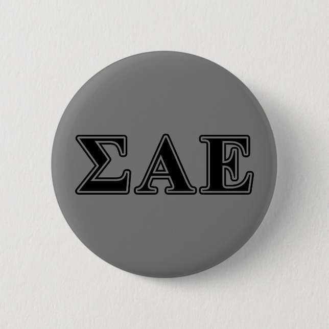 Sigma Alpha Epsilon Black Letters Button (Front)