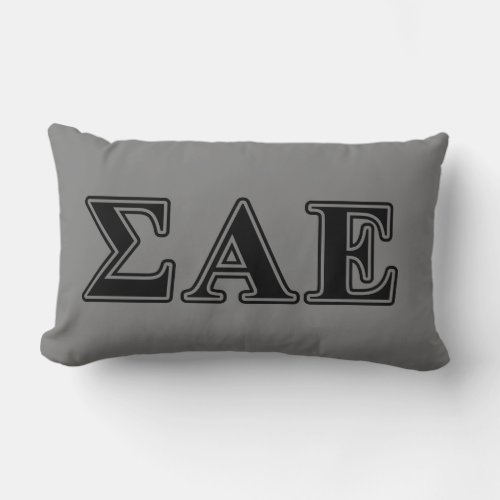 Sigma Alpha Epsilon Black Letters Lumbar Pillow