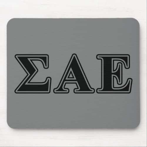 Sigma Alpha Epsilon Black Letters Mouse Pad