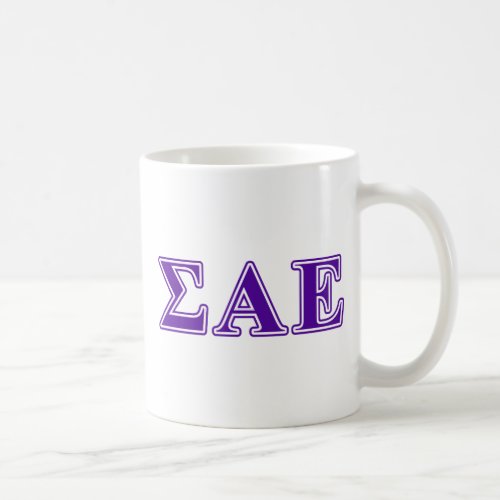 Sigma Alpha Epsilon Purple Letters Coffee Mug