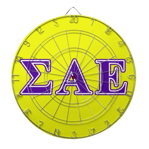 Sigma Alpha Epsilon Purple Letters Dart Board