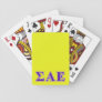 Sigma Alpha Epsilon Purple Letters Playing Cards